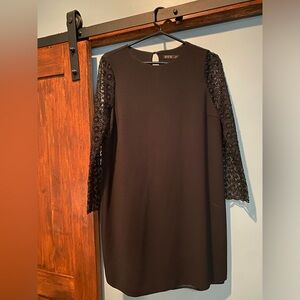 Zara short black dress with beautiful sleeves